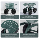 Gardeon Garden Seat 360 Swivel Rolling Adjustable Height Work Scooter Cart Wheels Heavy Duty 150kg