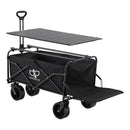 Gardeon Folding Camping Wagon Heavy Duty Utility Cart with Tailgate Table 150L