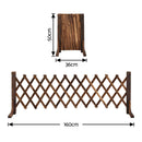 Gardeon Garden Fences Expandable Wooden Trellis Fence Plant Frame 160cm Brown