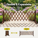 Gardeon Garden Fences Expandable Wooden Trellis Fence Plant Frame 160cm Brown