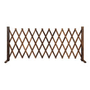 Gardeon Garden Fences Expandable Wooden Trellis Fence Plant Frame 200cm Brown