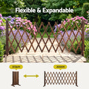 Gardeon Garden Fences Expandable Wooden Trellis Fence Plant Frame 200cm Brown