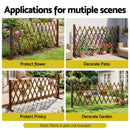 Gardeon Garden Fences Expandable Wooden Trellis Fence Plant Frame 200cm Brown