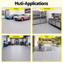 Giantz Garage Floor Tiles Interlocking PP Flooring 25PCS 30x30cm Grey