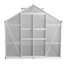 Green Fingers Greenhouse 4.1x2.5x2.26M Double Doors Aluminium Green House Garden Shed