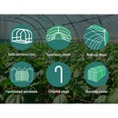Green Fingers Greenhouse 3.5x2x2M Walk in Green House Tunnel Plant Garden Shed