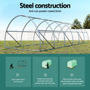 Green Fingers Greenhouse 9x3x2M Walk in Green House Tunnel Plant Garden Shed Dome