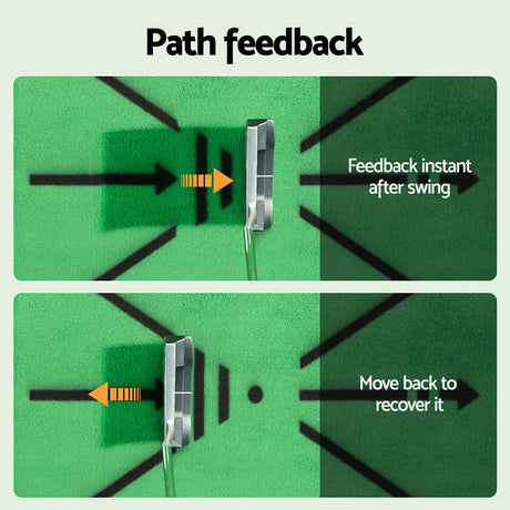 Everfit Golf Hitting Mat Training Swing Path Feedback Detection Batting 44x33cm