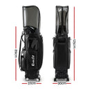 Everfit Golf Cart Bag Rolling Buggy Club Organiser Synthetic Leather Black