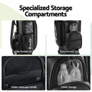 Everfit Golf Cart Bag Rolling Buggy Club Organiser Synthetic Leather Black