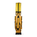 Everfit Golf Cart Bag Rolling Buggy Club Organiser Synthetic Leather Yellow