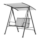 Gardeon Outdoor Swing Chair with Adjustable Canopy 142cmx172cm Stand Grey