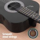 Alpha 38 Inch Acoustic Guitar Full Size Classical Cutaway Nylon String Black