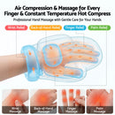 Livemor Hand Massager with Heat and Compression for Arthritis Carpal Tunnel | Large Hand Chamber Fits Left or Right Hand, with 5 Compression Levels, 3 Modes, and 3 Heat Levels, Gift for Women Men