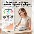 Livemor Hand Massager with Heat and Compression for Arthritis Carpal Tunnel | Large Hand Chamber Fits Left or Right Hand, with 5 Compression Levels, 3 Modes, and 3 Heat Levels, Gift for Women Men