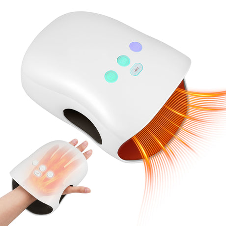 Livemor Hand Massager with Heat and Compression Cordless 3 Modes 3 Temperatures