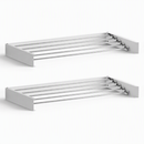 Artiss Set of 2 Clothes Rack Wall Mounted Airer Foldable White