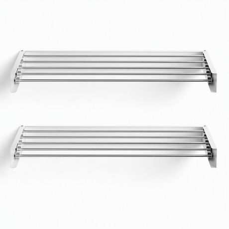 Artiss Set of 2 Clothes Rack Wall Mounted Airer Foldable White