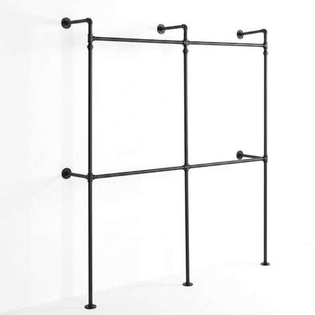 Artiss Industrial Pipe Clothing Rack Garment Clothes Display Stand Wall Mounted