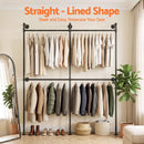 Artiss Industrial Pipe Clothing Rack Garment Clothes Display Stand Wall Mounted