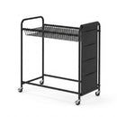 Artiss Pants Trolley Mobile Clothes Rack Clothing Stand with 30 Hangers Wheels Storage Organizer Bag