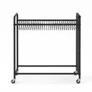 Artiss Pants Trolley Mobile Clothes Rack Clothing Stand with 30 Hangers Wheels Storage Organizer Bag