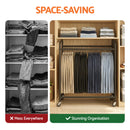 Artiss Pants Trolley Mobile Clothes Rack Clothing Stand with 30 Hangers Wheels Storage Organizer Bag