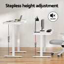 Artiss Standing Desk Motorised Electric Desks Drawer 120CM White