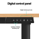 Artiss Electric Standing Desk 140cm Adjustable Height Motorised Home Office Desk Oak Black