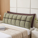 Giselle Bedding Headboard Pillow with Double-Layer Storage Wedge Reading Backrest with Adjustable Filling, Chenille Bed Rest Cushion for Daybed, Dorm, and RV King