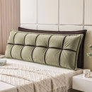 Giselle Bedding Headboard Pillow with Double-Layer Storage Wedge Reading Backrest with Adjustable Filling, Chenille Bed Rest Cushion for Daybed, Dorm, and RV Queen