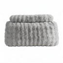 Giselle Wedge Pillow Headboard, Easy Wash Zipper Cover & Anti-Flat Foam, Couch Lumbar Support for Dorm Readers, 340g Faux Rabbit Fur with Dual Pockets, King Single