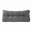 Giselle Headboard Pillow for Sitting in Bed, Upgraded Shredded Foam Reading Wedge Cushion for Lumbar Support, 320g Corduroy Backrest with Side Pockets for Dorm Daybed, Double
