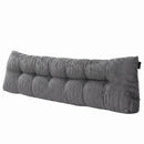 Giselle Headboard Pillow for Sitting in Bed, Upgraded Shredded Foam Reading Wedge Cushion for Lumbar Support, 320g Corduroy Backrest with Side Pockets for Dorm Daybed, King