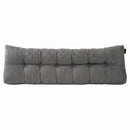 Giselle Headboard Pillow for Sitting in Bed, Upgraded Shredded Foam Reading Wedge Cushion for Lumbar Support, 320g Corduroy Backrest with Side Pockets for Dorm Daybed, King