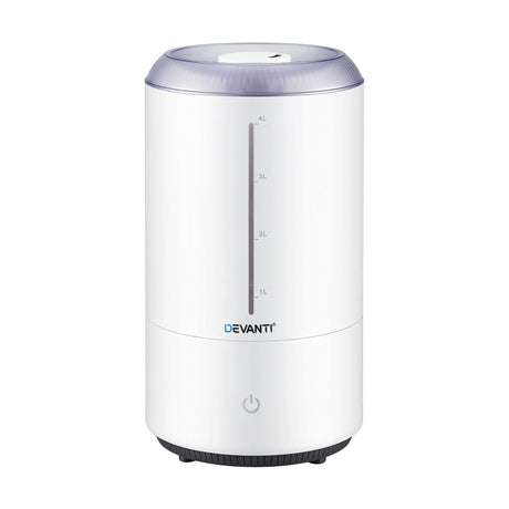 Devanti Ultrasonic Humidifier Aroma Diffuser Top Fill Quiet Bedroom 4L White