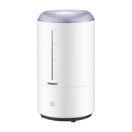 Devanti Ultrasonic Humidifier Aroma Diffuser Top Fill Quiet Bedroom 4L White