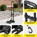 Giantz Folding Trolley Portable Hand Truck Lightweight Travel Luggage Black