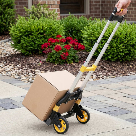 Giantz Folding Trolley Portable Hand Truck Lightweight Travel Luggage Silver