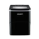 DEVANTi Portable Ice Cube Maker Machine 2L Home Bar Benchtop Easy Quick Black