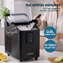 Devanti Ice Maker 11-12kg Portable Bullet Cube Machine Black