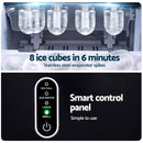 Devanti Ice Maker Portable Ice Machine Countertop Bullet Cube 12KG Black