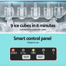Devanti 12kg Ice Maker Machine w/Self Cleaning Green