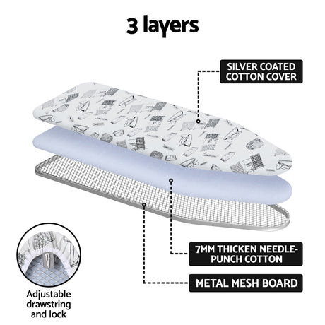 Artiss Ironing Board Wall Mounted Foldable White