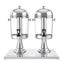 5-Star Chef 16L Dual Tank Juice Dispenser Drink Beverage Server Ice Tubes