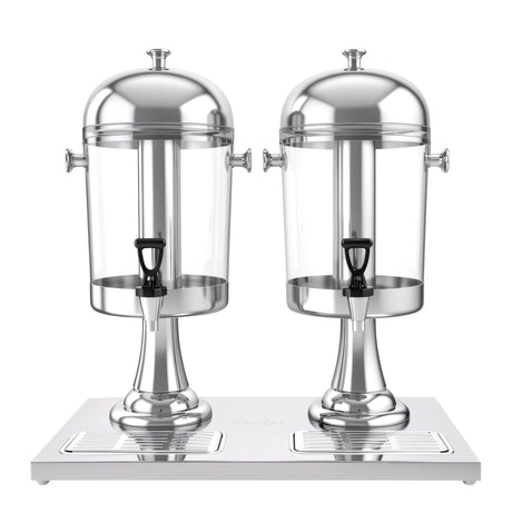 5-Star Chef 16L Dual Tank Juice Dispenser Drink Beverage Server Ice Tubes