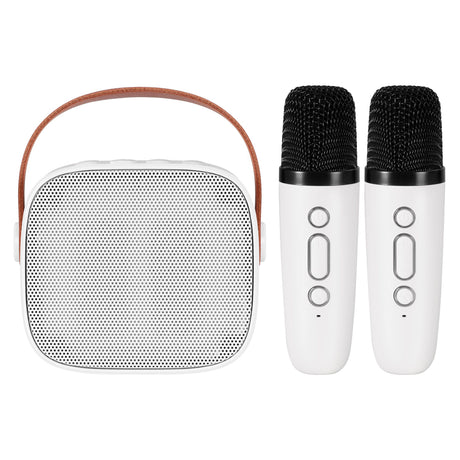 Alpha Mini Portable Karaoke Machine for Adults Kids with 2 Wireless Microphones