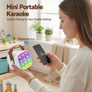 Alpha Mini Portable Karaoke Machine for Adults Kids with 2 Wireless Microphones