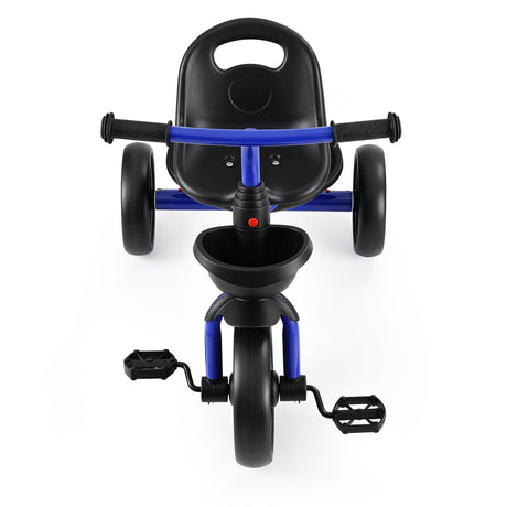 RIGO Tricycle Bike, Kids Bike with 3 wheels, basket Carbon Steel 68cm Blue