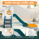 Keezi Kids Slide Set Basketball Hoop Outdoor Playground Outdoor Toys Telescope Storage